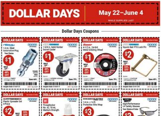 Harbor Freight Dollar Days Coupon Sale May 22 – Jun 04, 2025