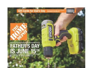 Home Depot Father’s Day Sale May 29 – Jun 18, 2025