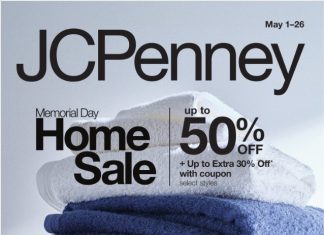 JCPenney Memorial Day Home Sale May 01 – May 26, 2025