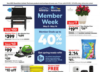 Lowe’s Member Week May 08 – May 14, 2025
