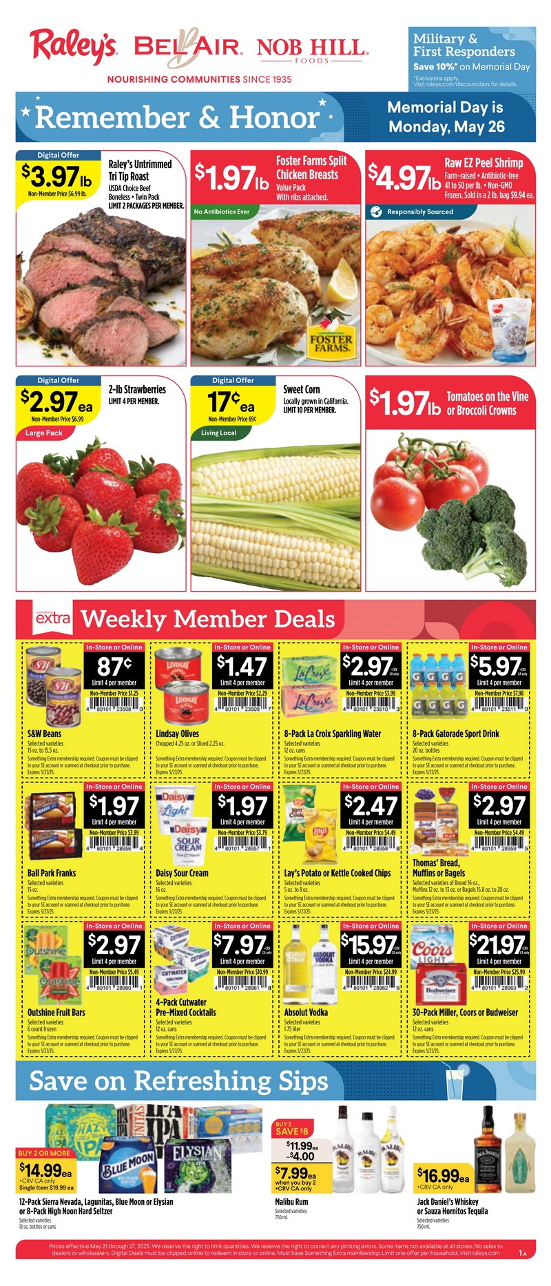 Raley's Supermarkets Weekly Ad May 21 – May 27, 2025 (Memorial Day ...