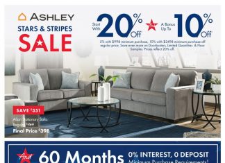 Ashley Furniture HomeStore Stars & Stripes Sale Jun 17 – Jul 14, 2025