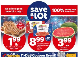 Save A Lot Weekly Ad Jun 25 – Jul 01, 2025 (4th of July Promotion Included)