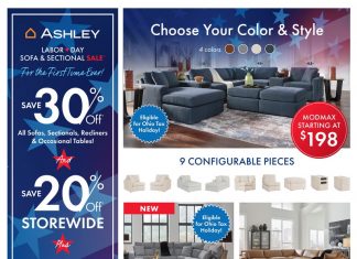 Ashley Furniture HomeStore Labor Day Sofa & Sectional Sale Jul 28 – Sep 08, 2025