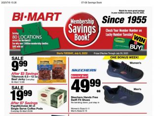 Bi-Mart Weekly Ad Jul 08 – Jul 28, 2025