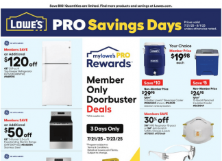 Lowe’s Pro Ad Jul 21 – Aug 01, 2025