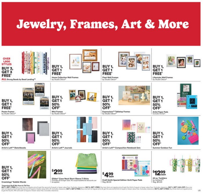 Michaels Weekly Ad Jul 13 Jul 19, 2025
