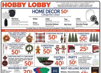 Hobby Lobby Weekly Ad Aug 24 – Aug 30, 2025