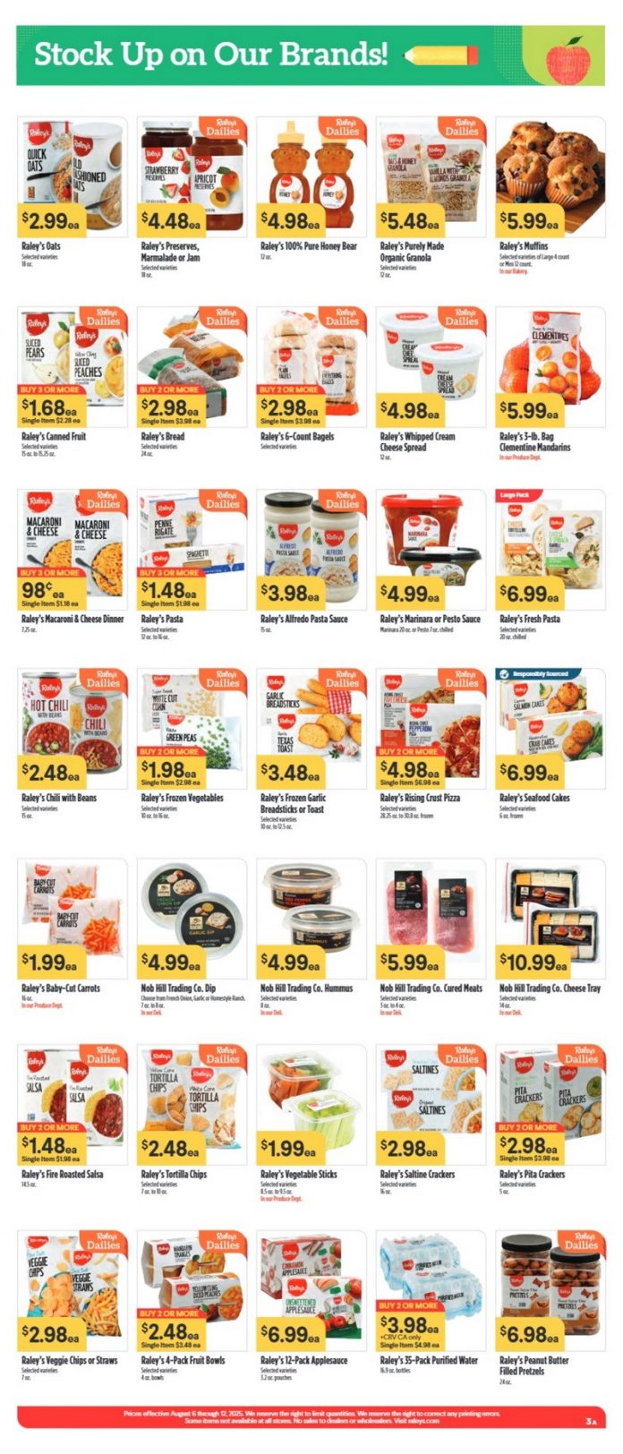 Raley's Supermarkets Weekly Ad Aug 06 – Aug 12, 2025