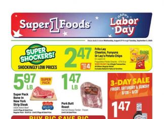 Super 1 Foods Weekly Ad Aug 27 – Sep 02, 2025 (Labor Day Sale Included)