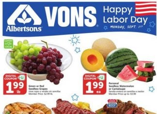 Vons Weekly Ad Aug 27 – Sep 02, 2025 (Labor Day Promotion Included)