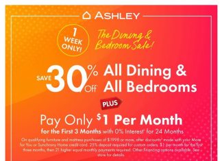 Ashley Furniture HomeStore Dining & Bedroom Sale Sep 16 – Sep 22, 2025
