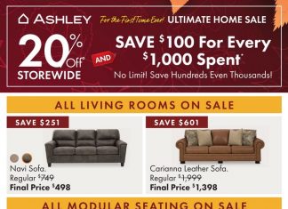 Ashley Furniture HomeStore Ultimate Home Sale Sep 23 – Oct 19, 2025
