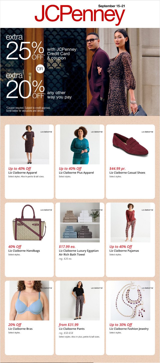 JCPenney Store Ad Sep 15 Sep 21, 2025