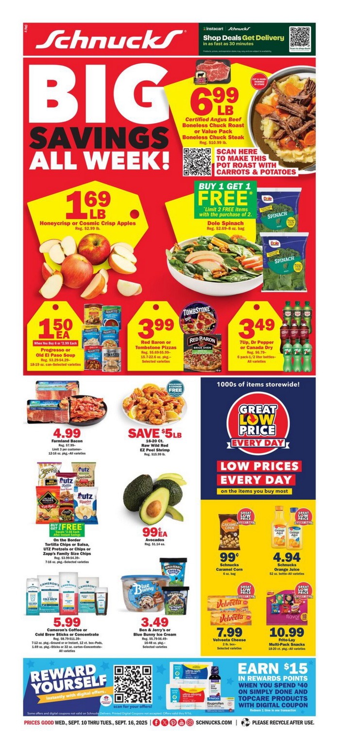 Schnucks Weekly Ad Sep 10 Sep 16, 2025