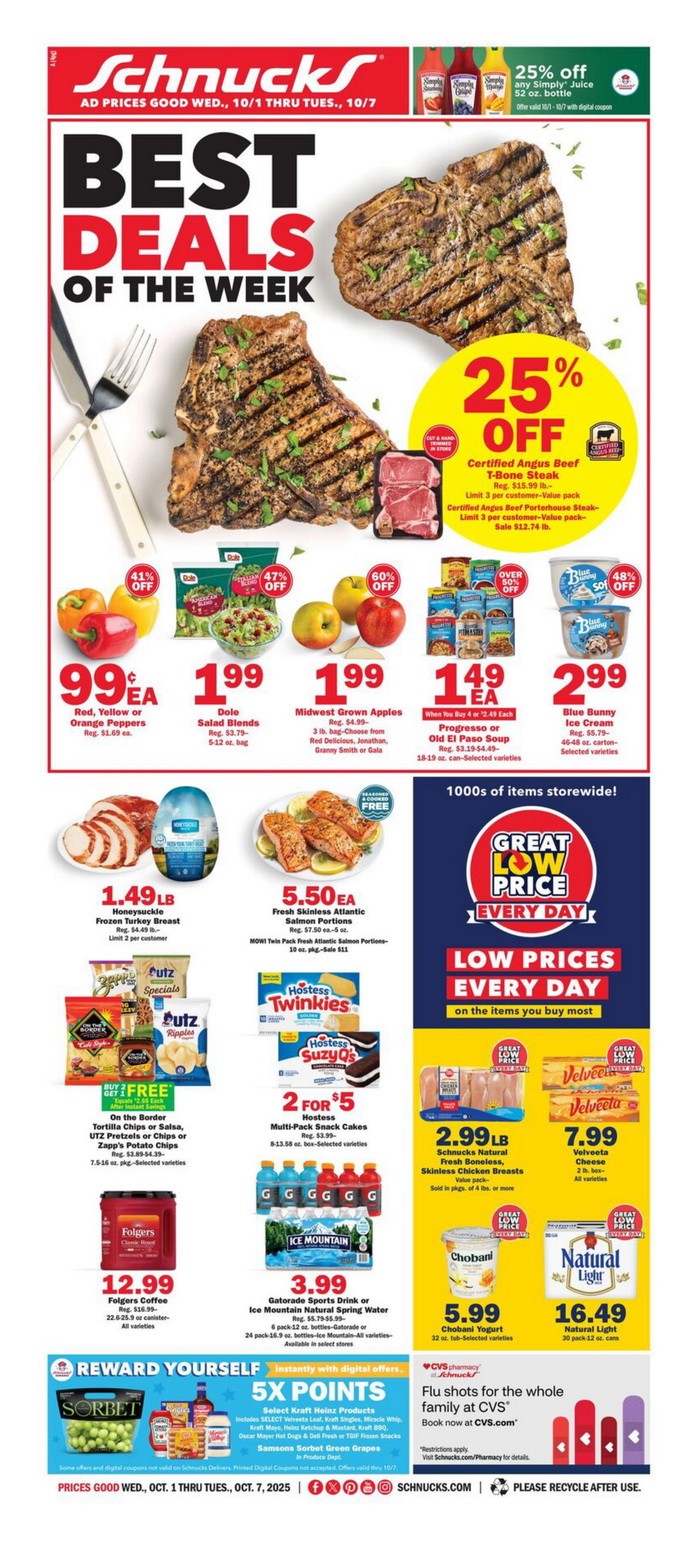 Schnucks Weekly Ad Oct 01 Oct 07, 2025