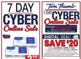 Tom Thumb Weekly Ad Sep 10 – Sep 16, 2025 (Cyber Sale Promotion Included)