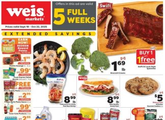 Weis Markets Monthly Ad Sep 18 – Oct 22, 2025