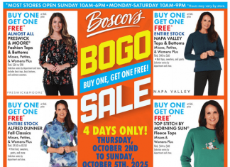 Boscov’s Weekly Ad Oct 02 – Oct 08, 2025