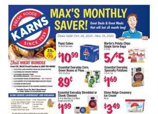 Karns Quality Foods Monthly Ad Oct 28 – Nov 24, 2025