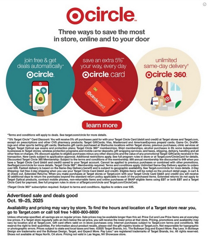 Target Weekly Ad Oct 19 – Oct 25, 2025