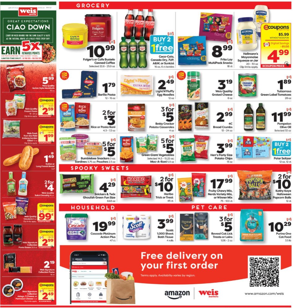 Weis Markets Weekly Ad Oct 09 Oct 15, 2025