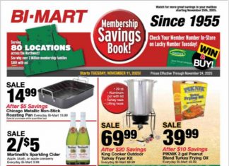 Bi-Mart Weekly Ad Nov 11 – Nov 24, 2025 (Thanksgiving Promotion Included)