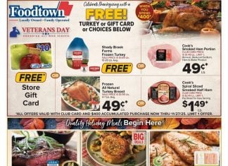 Foodtown Weekly Ad Nov 07 – Nov 13, 2025 (Thanksgiving Promotion Included)