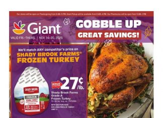 Giant Food Weekly Ad Nov 14 – Nov 20, 2025 (Thanksgiving Promotion Included)