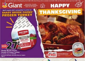 Giant Food Weekly Ad Nov 21 – Nov 27, 2025 (Thanksgiving Promotion Included)