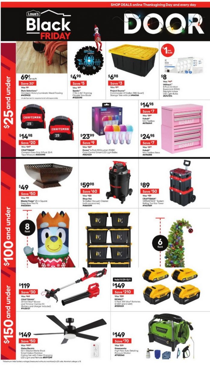 Lowe's Black Friday Deals Nov 27 – Dec 03, 2025