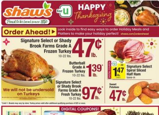 Shaw’s Weekly Ad Nov 21 – Nov 27, 2025 (Thanksgiving Day Promotion Included)