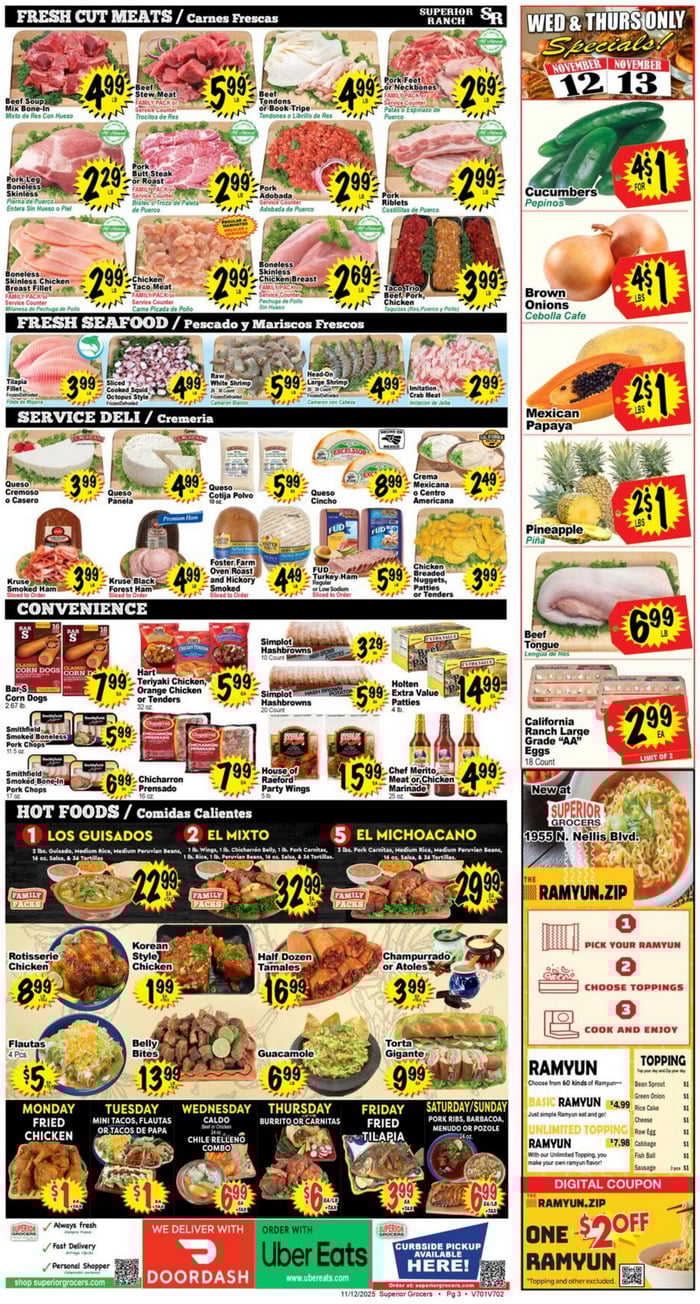Superior Grocers Weekly Ad Nov 12 Nov 18 2025