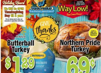 Wayfield Foods Weekly Ad Nov 17 – Nov 30, 2025 (Thanksgiving Day Promotion Included)