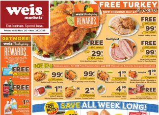 Weis Markets Weekly Ad Nov 20 – Nov 27, 2025 (Thanksgiving Promotion Included)