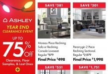 Ashley Furniture HomeStore Year End Clearance Sale Dec 09 – Dec 25, 2025