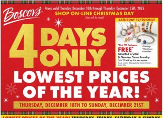 Boscov’s Weekly Ad Dec 18 – Dec 25, 2025 (Christmas Promotion Included)