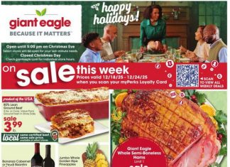 Giant Eagle Weekly Ad Dec 18 – Dec 24, 2025 (Christmas Day Promotion Included)