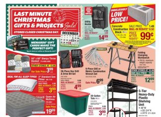 Menards Christmas Gift & Projects Sale Dec 18 – Dec 31, 2025