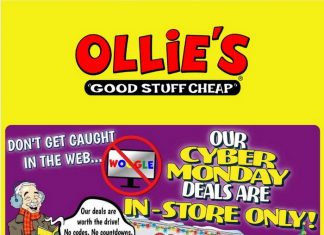 Ollie’s Cyber Monday Deals Dec 01 – Dec 03, 2025