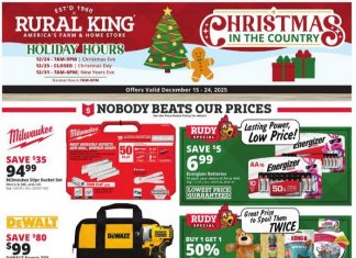 Rural King Christmas Sale Dec 15 – Dec 24, 2025