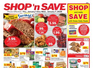 SHOP ‘n SAVE Weekly Ad Jan 01 – Jan 07, 2026 (New Year Promotion Included)