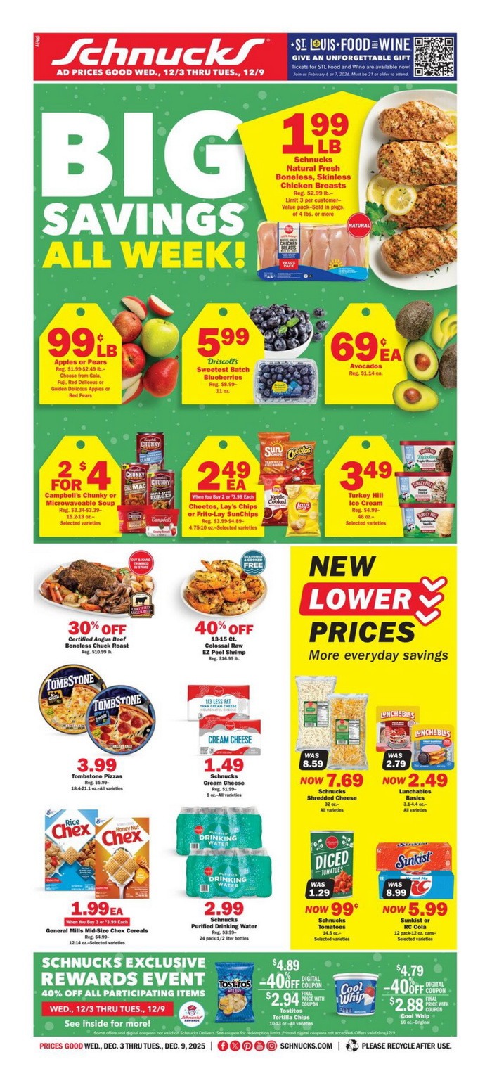 Schnucks Weekly Ad Nov Dec 03 Dec 09, 2025
