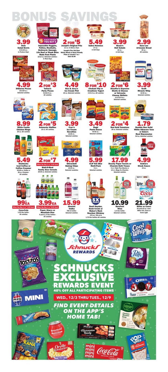 Schnucks Weekly Ad Nov Dec 03 Dec 09, 2025