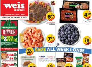 Weis Markets Weekly Ad Dec 04 – Dec 10, 2025 (Christmas Promotion Included)