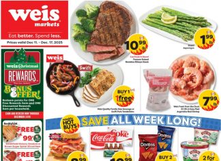 Weis Markets Weekly Ad Dec 11 – Dec 17, 2025 (Christmas Promotion Included)