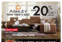 Ashley Furniture HomeStore New Year’s Sale Jan 06 – Jan 19, 2026