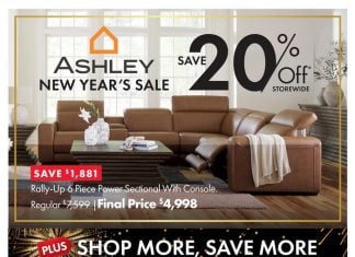 Ashley Furniture HomeStore New Year’s Sale Jan 06 – Jan 19, 2026