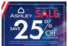 Ashley Furniture HomeStore President’s Day Sale Jan 27 – Mar 02, 2026