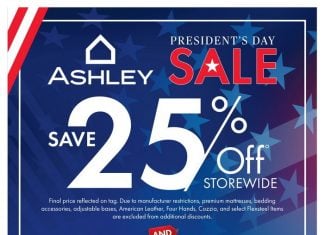 Ashley Furniture HomeStore President’s Day Sale Jan 27 – Mar 02, 2026